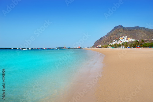 Beach Las Teresitas in Santa cruz de Tenerife north