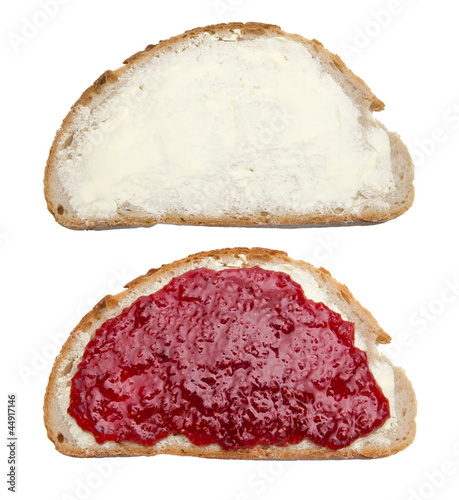 Butterbrot und Marmeladebrot