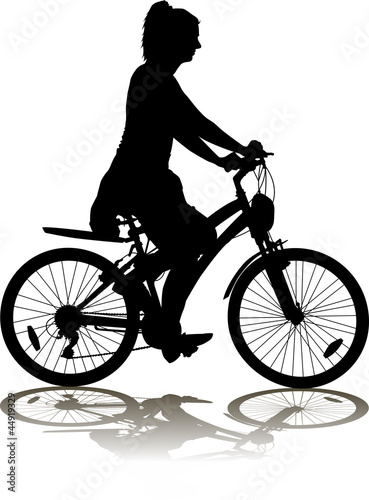 Silhouette of the cyclist