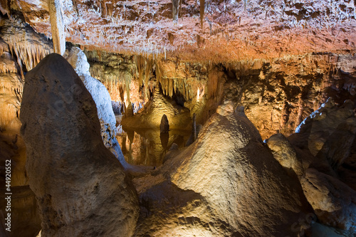 Inside a cave photo