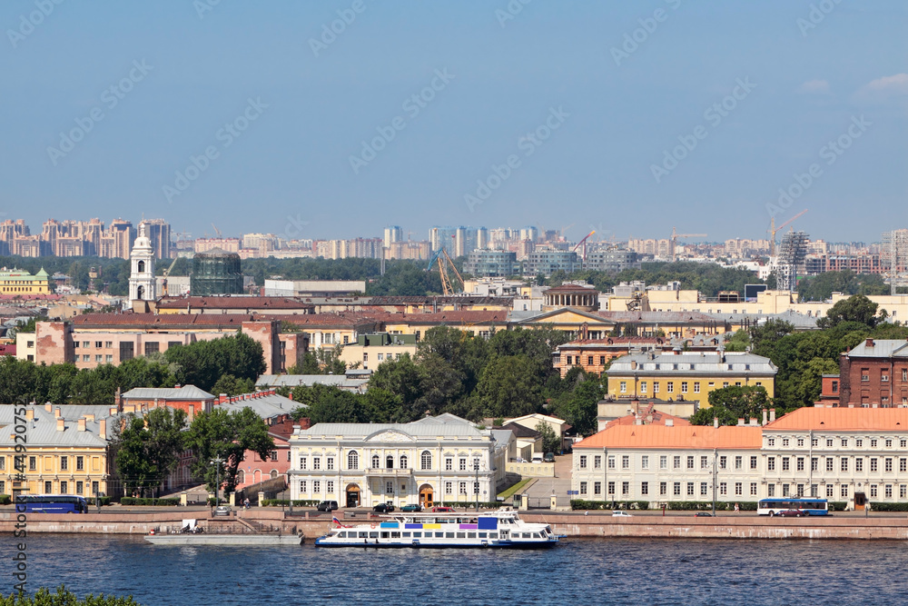 View of the old part of the city of St. Petersburg