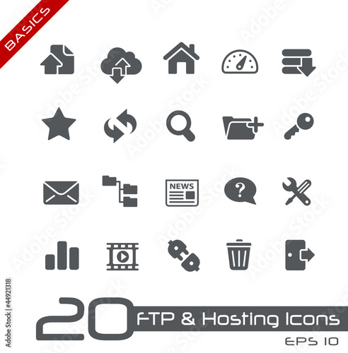 FTP & Hosting Icons // Basics