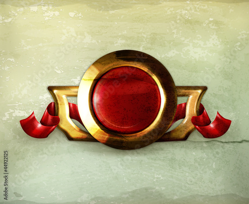 Luxury frame red, old-style