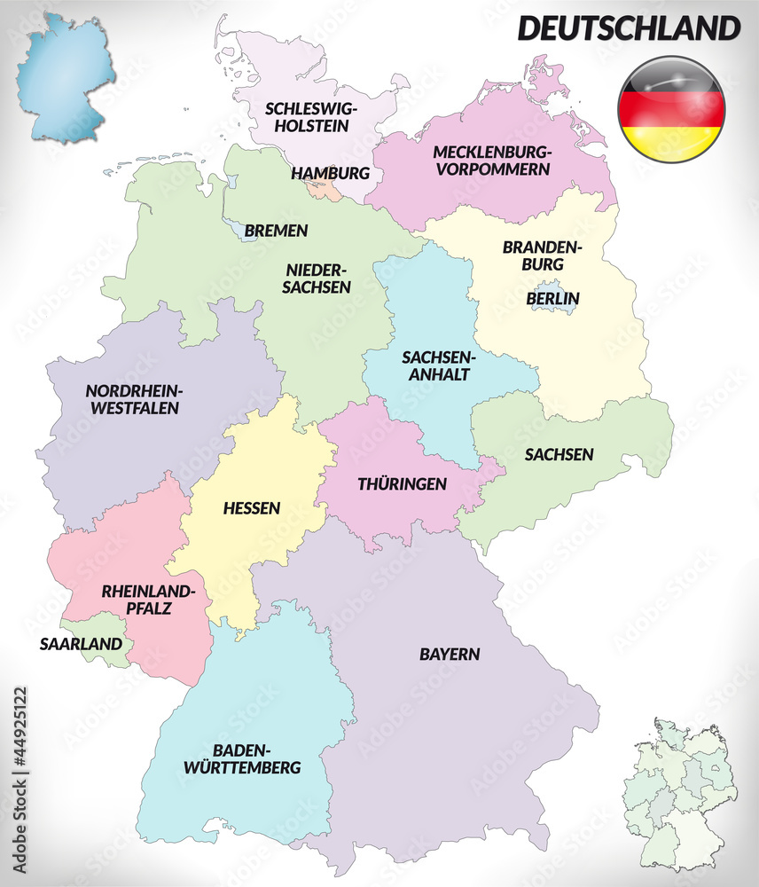 Grenzkarte von Deutschland