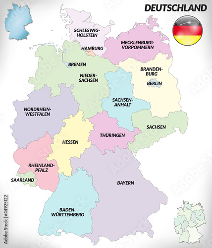 Grenzkarte von Deutschland