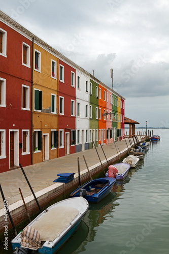 Multicoloured building at a canal in Burano, Italy. © Anette Andersen