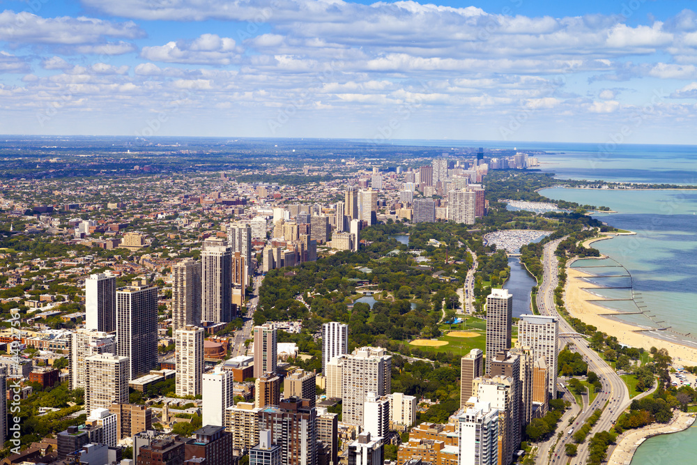 Aerial View of Chicago Downtown