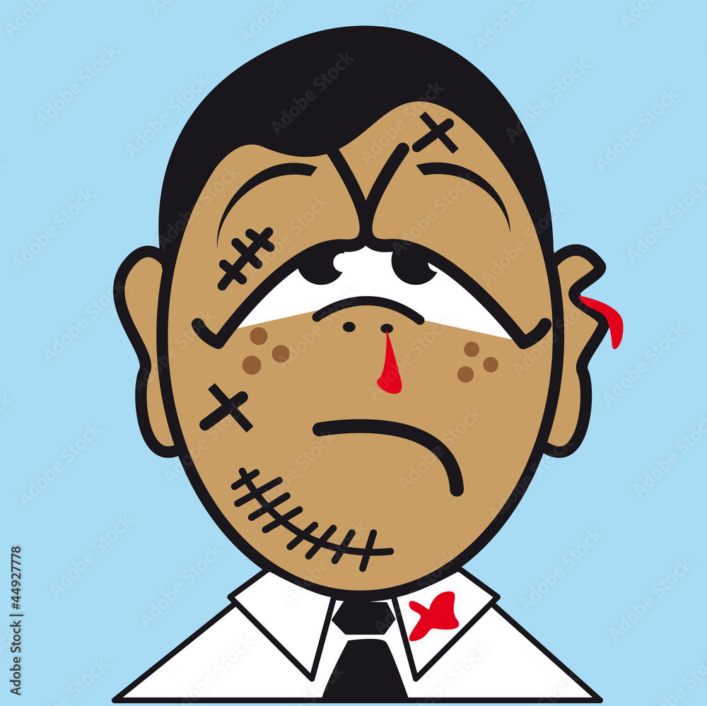 Vettoriale Stock visage expression figure portrait blessure cicatrice |  Adobe Stock