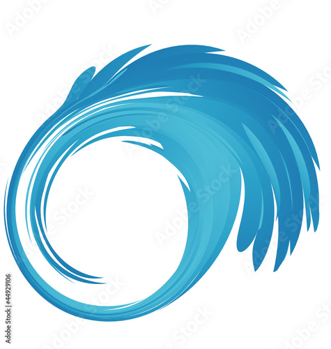 Splash blue water vector