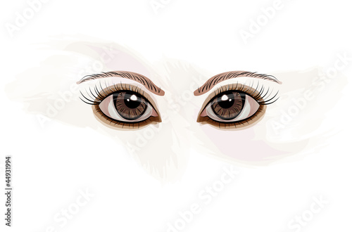 Abstract girl's brown eyes - vector file