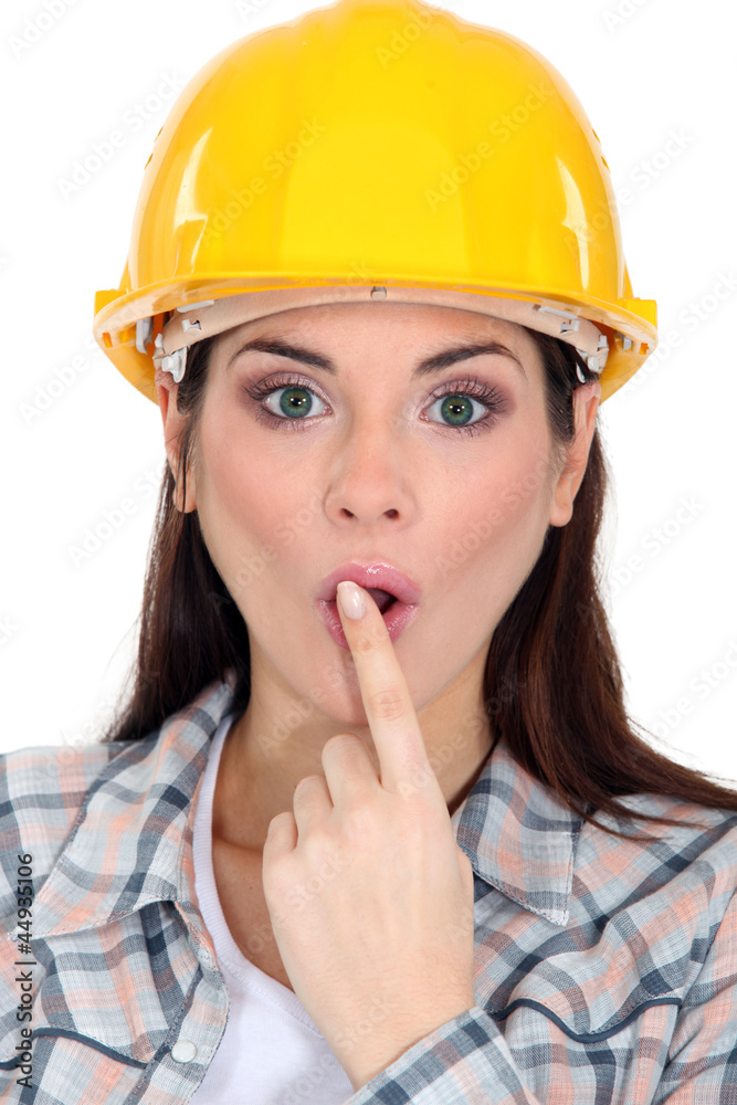 Shocked construction worker Shocked construction worker
