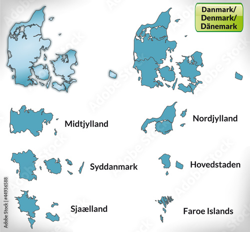 Dänemark mit Grenzen