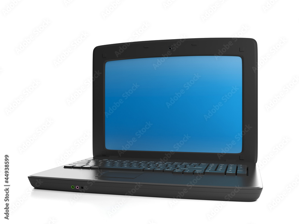 3d illustration of computer technology. Notebook close-up 3d illustration of computer technology. Notebook close-up