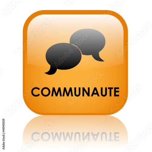Bouton Web "COMMUNAUTE" (internet réseau social forum partager)