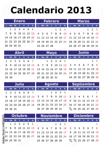 Calendar 2013 Spanish
