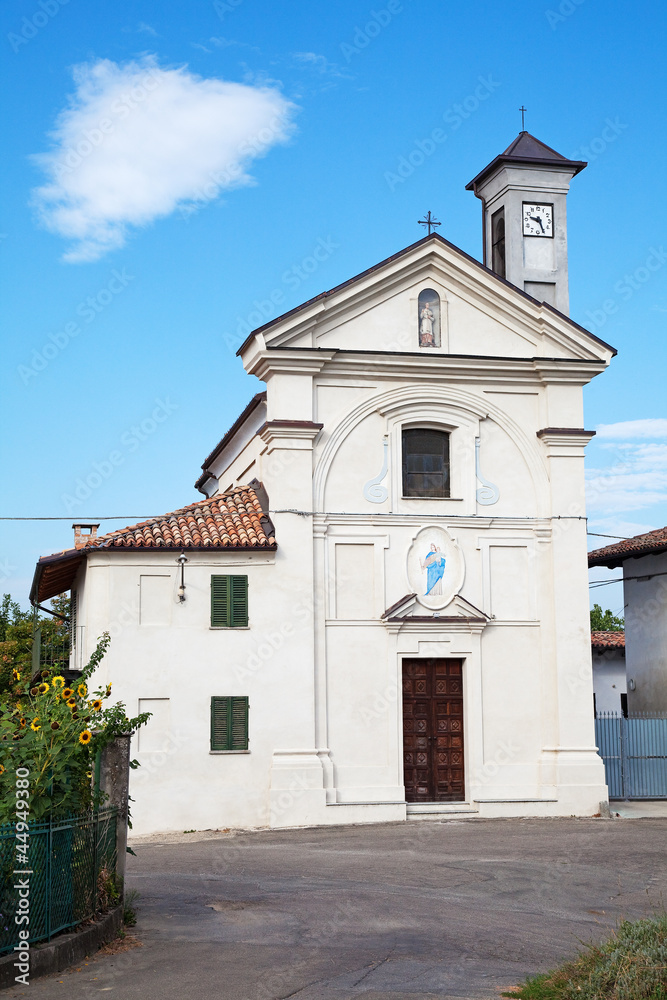 Obraz premium Church of San Carlo in Costigliole d'Asti, Italy