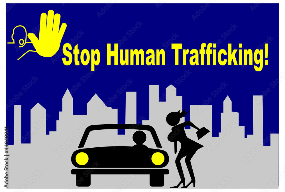 Fototapeta Stop human trafficking