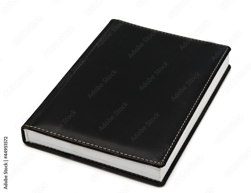 Isolated incline black note book