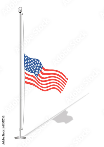 US flag at half-mast