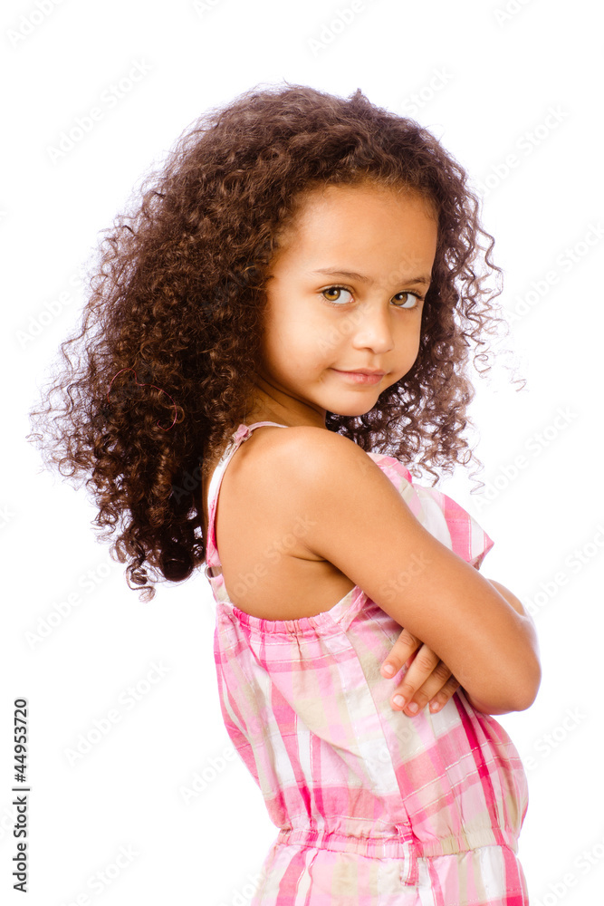 Portrait of mixed race girl Portrait of mixed race girl