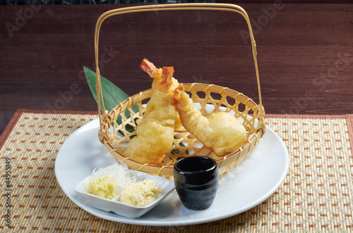 Japanese fried tempura with shrimp