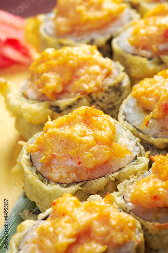 Japanese fried tempura  sushi