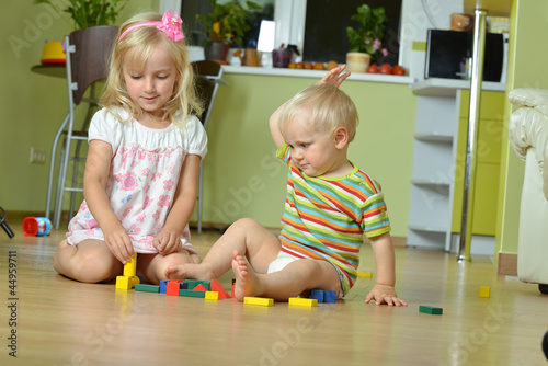 boy with his sister