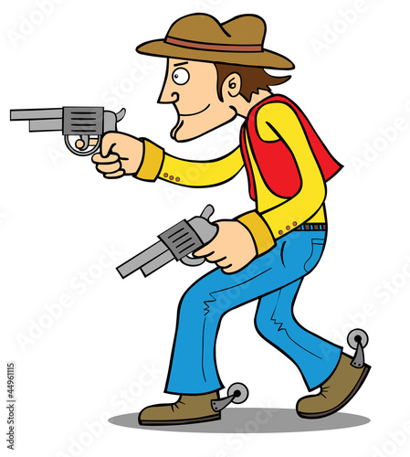 Cowboy ready to attack