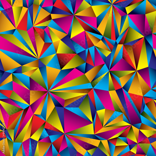 Colorful geometric surface seamless pattern.