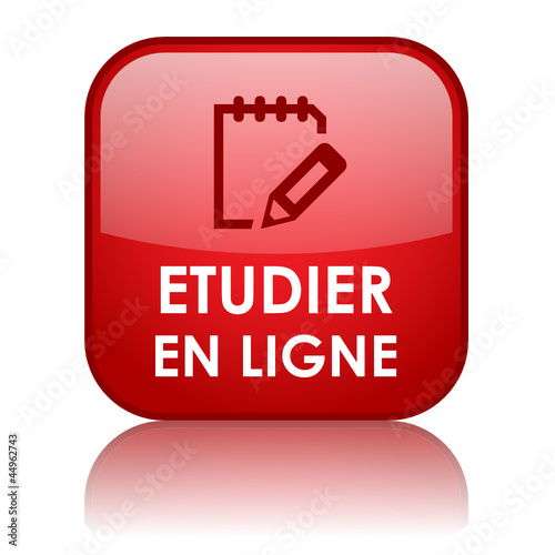 Bouton "ETUDIER EN LIGNE" (études cours formation à distance)