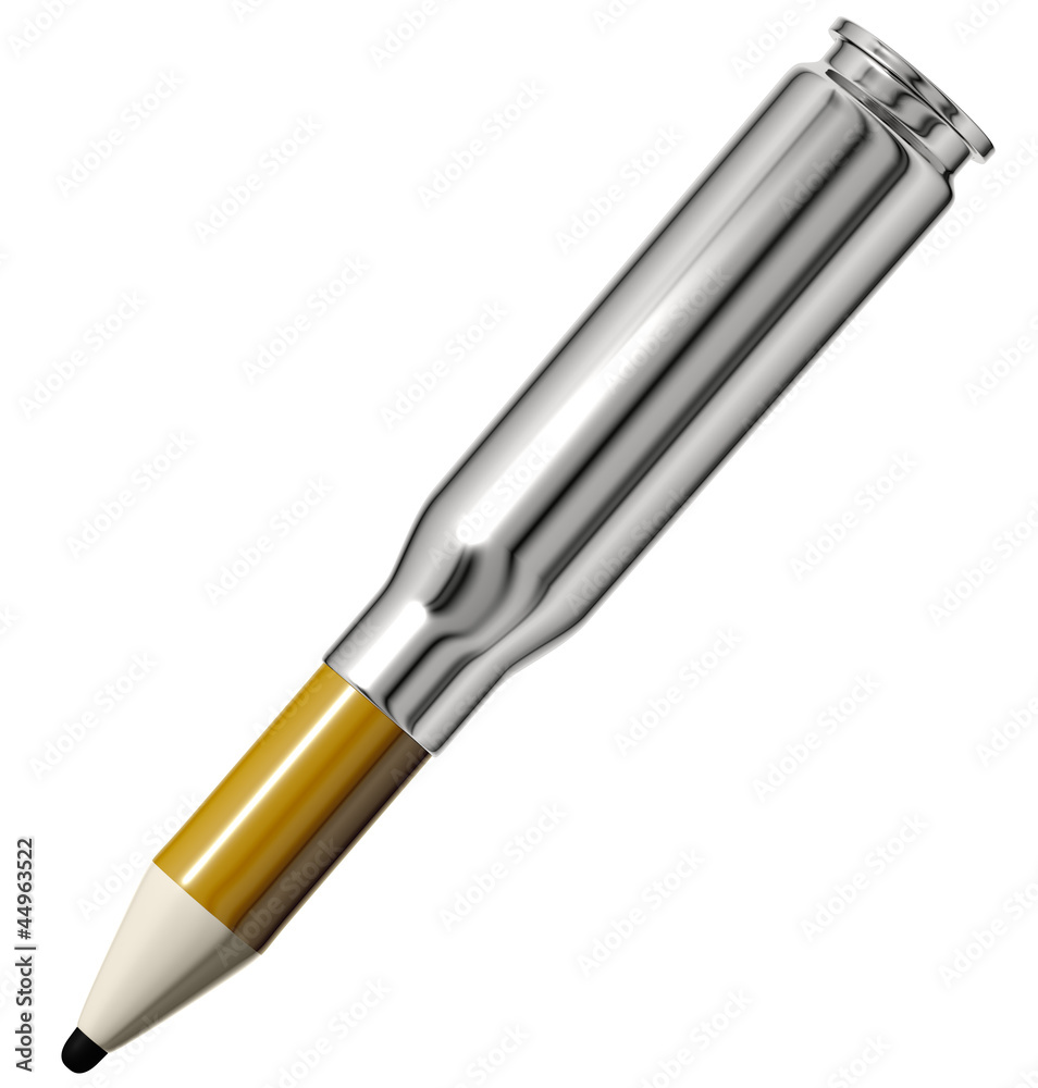 Pencil bullet creative art concept. Pencil bullet creative art concept.