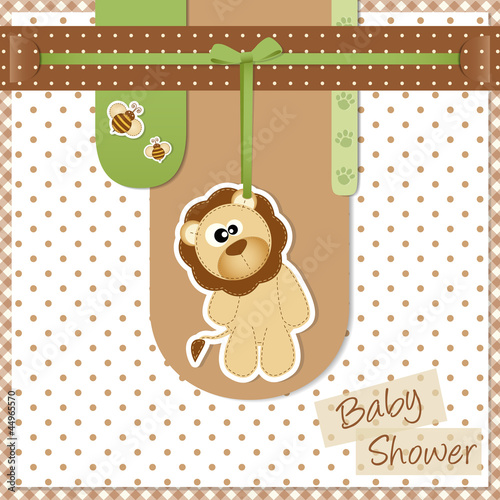 baby shower - stripes with lion and bees