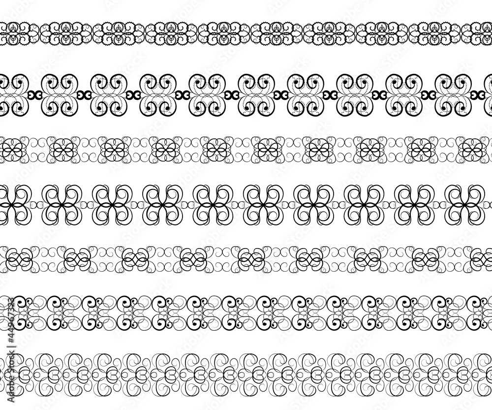 Set of calligraphic design elements Set of calligraphic design elements