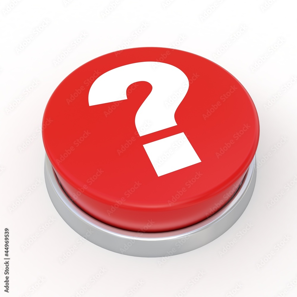 3d red button with question mark 3d red button with question mark