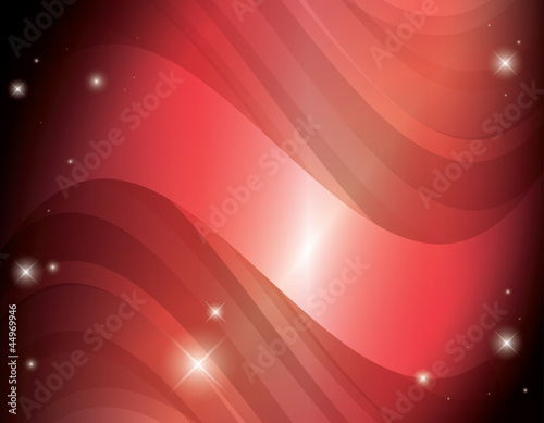 abstract red background with stars and gradient - vector