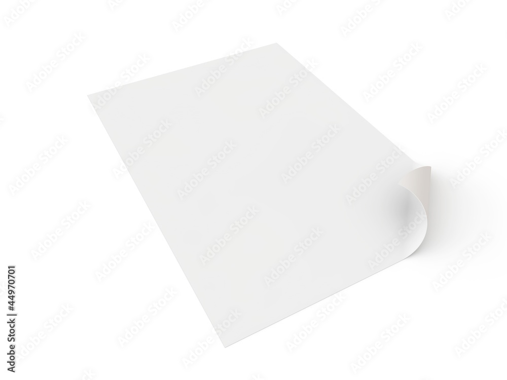 white paper isolated on white white paper isolated on white