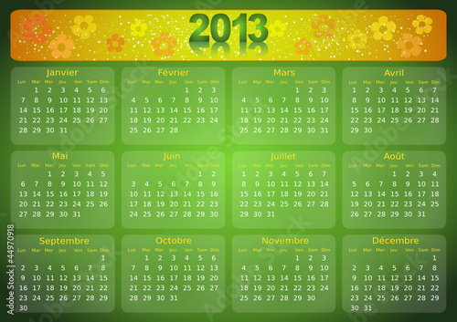 Calendrier 2013 simple - facilement éditable