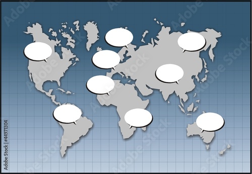 carte du monde communication