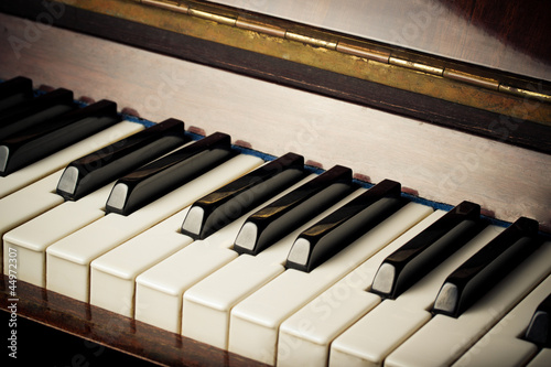 Photography old piano keys