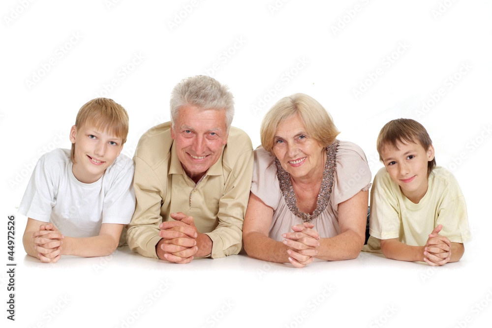 Grandparents with their attractive grandchildren