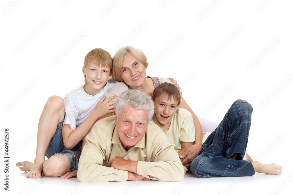 Grandchildren with their beautiful grandparents