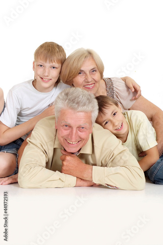 Grandchildren with their beauteous grandparents