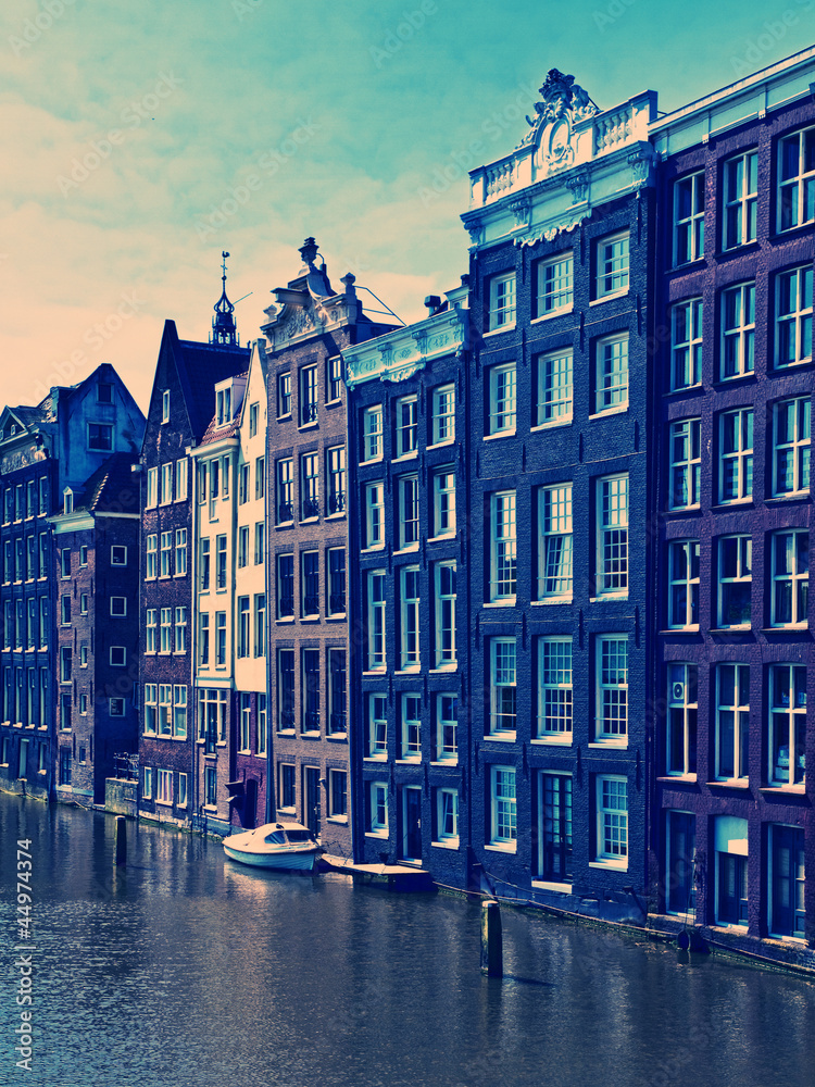Vintage Amsterdam Canal