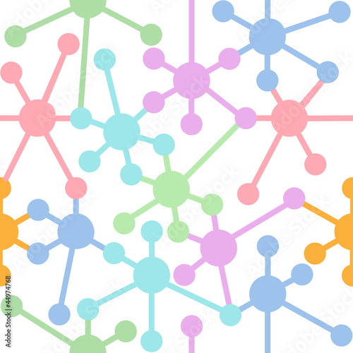 Network connection nodes seamless pattern