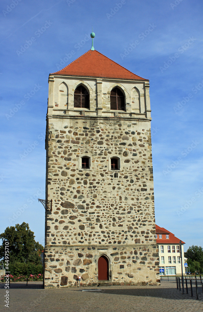 Zerbst/Anhalt: Glockenturm der St.-Bartholomäi-Kirche