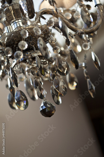 Lustre, suspension, cristal, pampilles, chandelier, décoration