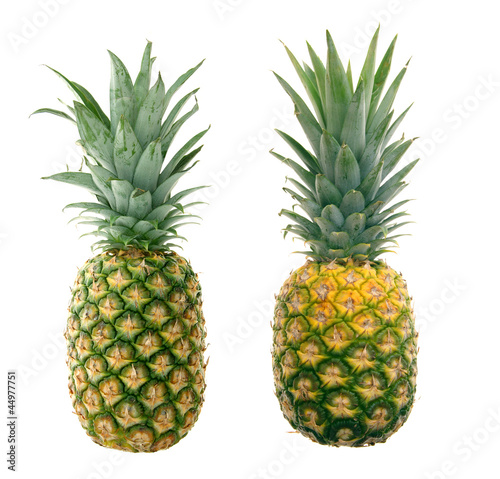 two fresh and juicy pineapples