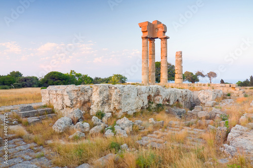 Acropolis of Rhodes at Monte Smith, Rhodes Greece.