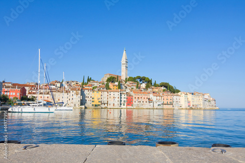 architecture of Rovinj, Croatia. Istria touristic attraction photo