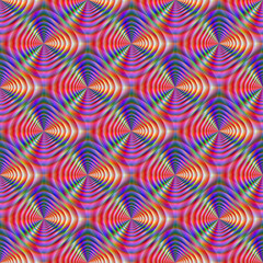 Fototapete Psychedelisch Nahtloses psychedelisches Wirbelmuster  © Objowl